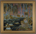 Spring — Wiosna, glass painting by Michalina Janoszanka