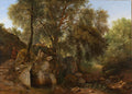 In the Park of Villa Chigi — oil painting by Abraham Teerlink, 1822